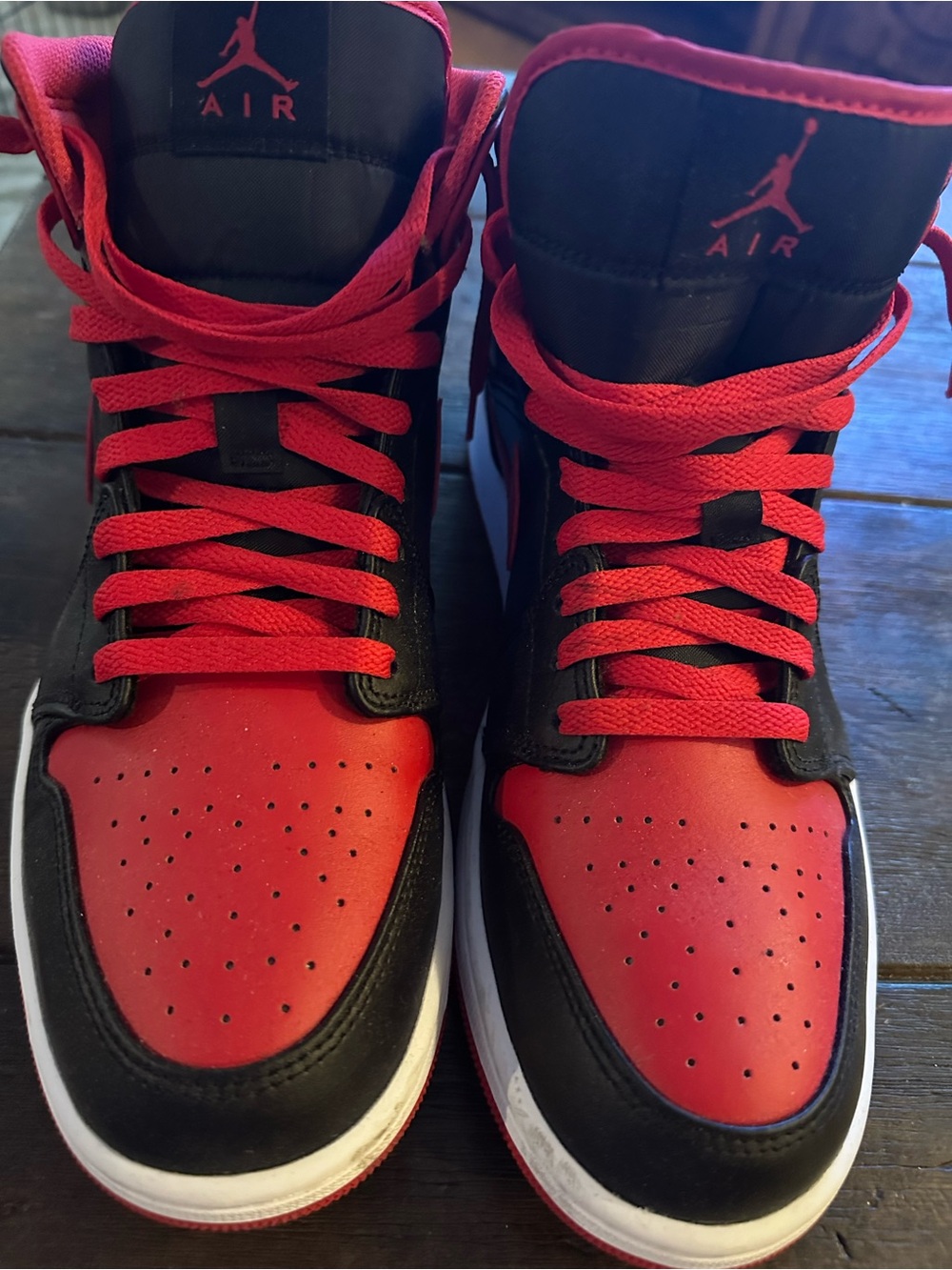 Nike Air Jordan High-Top Sneakers - Black & Red